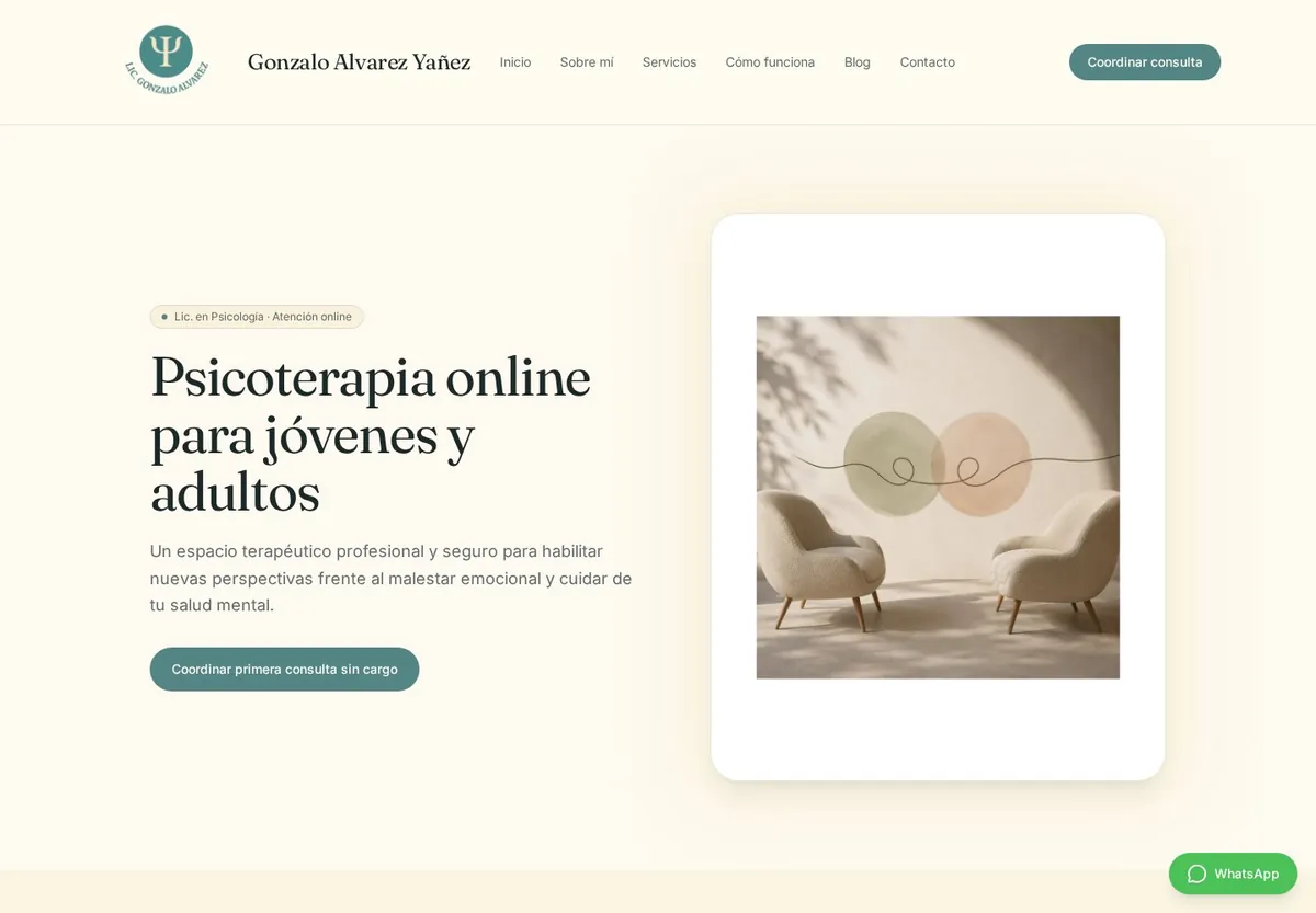 Sitio web del psicólogo Gonzalo Álvarez